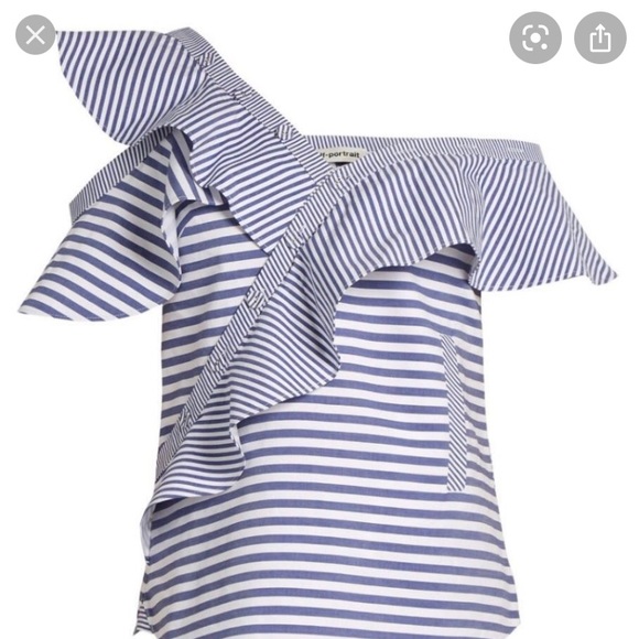 Self-portrait stripped asymmetrical top XS, US 0 - Picture 4 of 4